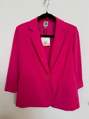 Anne Klein Fuchsia Women's Blazer Jacket